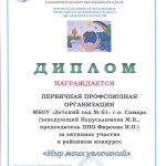 Диплом участника от ППО МБДОУ 61